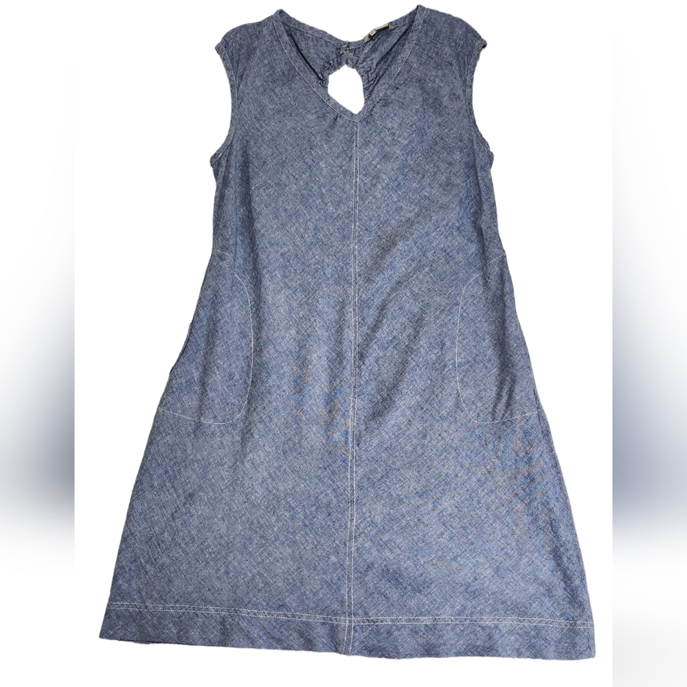 Sleeveless Blue Denim Dress